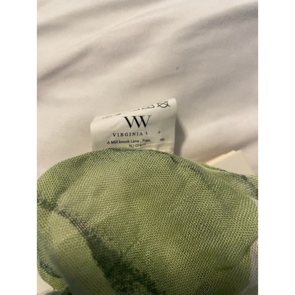 Virginia Wolf NYC Oversized Monstera Botanical Ruana Wrap Green Blush One Size - Picture 5 of 5
